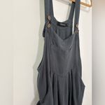 Automet Charcoal Rayon Linen Shorts Overalls Romper Sz M Gray Size M Photo 1