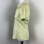 EXPRESS  Design Green Pinstripe Studio Career Fitted Blouse Small Photo 4