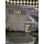 Alex Marie  Women's Classic Houndstooth Black Plaid Pencil Wool Blend Skirt 4 Photo 2