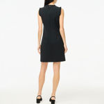 J.Crew  Ruffleneck Suiting Dress Black Office Classic Cocktail Career US 10 NWT Photo 3
