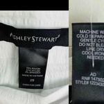 Ashley Stewart  Pants Size 28 White Seersucker Ankle Length Pants New Photo 7