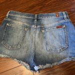 7 For All Mankind  denim cutoff shorts with embroidery Photo 2