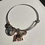 Elephant Charm Bangle Bracelet 7 Inch It’s The Little Moments That Make Life Big Silver Photo 0