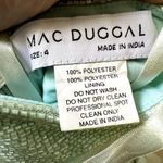Mac Duggal  70275 Aqua Mint Sequined Floral Ruffle Maxi Dress Gown size 4 UB Photo 5