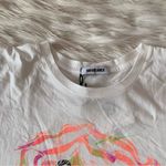 Free People  White Black Orange Pink The Doors Spiral Oversized T-Shirt Sz S Photo 60