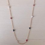 Madewell dainty gold tone multicolor heart necklace Photo 0
