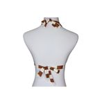 PINK - Victoria's Secret Victoria's Secret‎ White Brown Halter Push Up Bikini Swim Bra Top sz Small Photo 1