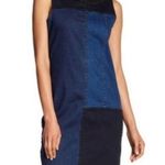 Edge Hope and Harlow Sleeveless Cotton Denim Patchwork Frayed Raw Dress Size 12 Photo 0