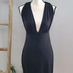 EXPRESS  Black Sleeveless Plunge V-neckline Bodycon Mini Dress Size M Photo 0