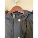 Laundry by Shelli Segal Black Quilted Puffer Coat Jacket Hooded Zip Snap Closure Photo 4