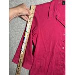 Eileen Fisher  PL Petite Large Womens Top 3/4 Sleeve Button Linen Blend Pink Photo 5