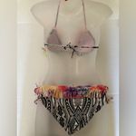 Raisin's 🌞NWT Aztec Print Padded Bra Top & Watercolor Bikini w/ Fringe A Photo 12