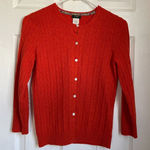 J.Crew cableknit cashmere blend orange cardigan Photo 0