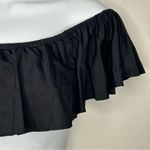 l*space L* Hey Girl Black Bandeau Ruffle Off-the-Shoulder Bikini Top Size M Photo 3