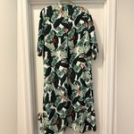 Rachel Zoe Green and White Leaf Print Kimono OS NWT Photo 5