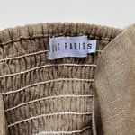 Eight Paris Tie Front Crop Top in Taupe Photo 2