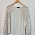 fab'rik Fab’rik Open Back Lace and Embroidered Cream Top size Medium Photo 0