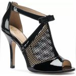 Isola EUC  Leather Bevin Mesh Heels Black Patent Size 7.5 Photo 0