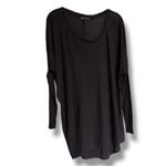 Athleta  Threadlight Asym Relaxed Long Sleeve Top Black‎ Large Petite Photo 2