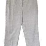 Talbots NWT Stretch Basket Weave Pattern Capri Length Pants Black White Size 10 Photo 0