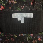 HILL HOUSE Matilda Berry Floral Taffeta Top size XS Black Photo 3