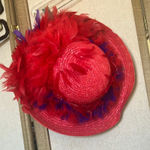 Scala FINAL MARKDOWN Elegant  Red Feathered Women's Hat Photo 0