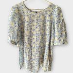 Cecilia Copenhagen Ema Blue Floral Print Women's Top Size M Photo 1