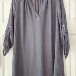 Eberjay Eberjey Gray Mandarin‎ Collar Bamboo Cotton Swim Coverup Size M/L NWT Photo 0