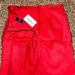 Windsor Faux Red Leather Skirt  Photo 2