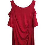 Connected Apparel  Little Red Holiday Festive Cold Shoulder Dress Size 8 Photo 1