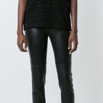 Vince NWT Geo Lace High Neck Tank Top Black Size 4 Eyelet Photo 0