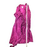Loft Ann Taylor Ruffle Wrap Dress Pink Purple Cheetah Animal Print Fully Lined 0 Photo 6