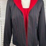 MISS DORBY Vintage 80's Three Piece Pant Suit Black/Red Photo 1