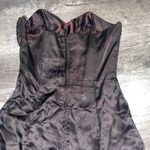 Vintage 80s Steppin Out Strapless Black Cocktail Dress Bow Rhinestone 3 Satin Size undefined Photo 7