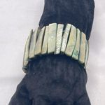 Green Abalone Shell Stretch Bracelet Very Nice B29 Photo 0