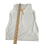 Akris Punto Silk Blend Sleeveless Top Size 6 White Knit V neck Stretch #AAmbe Photo 7