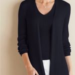 Soft Surroundings  Charcoal Ribbed Cardigan Photo 2