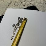 Prong Set Rhinestone Novelty Lizard Brooch Pin With Green Eyes Photo 7