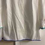 Talbots Ladder stitch top white embroidered hem bell sleeves Large NWT(flawed) Photo 4