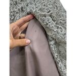 HD in Paris Anthropologie Women's Lace Overlay Full Skirt Metallic Beige 12 Photo 3