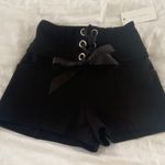Lush High Waisted Lace Up Black Shorts Size Small Photo 0