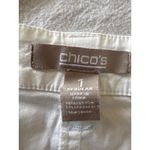 Chico's Chico’s Women’s White Cotton Blend Pants Size 1 Regular Photo 5