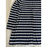J. Jill Wearever Collection Single Button Navy Blue & White Stripe Cardigan Sz L Size L Photo 2