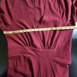 Luxxel  Burgundy Long Sleeve Jumpsuit NWT Size Medium Oxblood Wide Leg Jumpsuit Photo 9