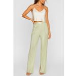 SABINA MUSAYEV York Pleated Pants, Metallic Lime, Small Green Photo 2