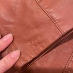 Free People Womens  Maisie Button Vegan Leather Skirt Double Dare Burgundy Photo 6