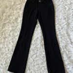 INC  Women’s Novelty Denim Stretch bootleg in deep black size 0P Photo 0