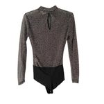 L'Agence L’Agence Nico Fishnet Sheer Bodysuit Black Silver size small Photo 6