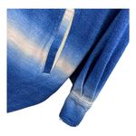 Free People  Ruby Ombre Stripe Shirt Jacket Blue Large New Photo 4