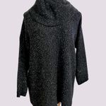 C women’s size XL black and metallic silver sweater, turtle neck, soft pull over Photo 0